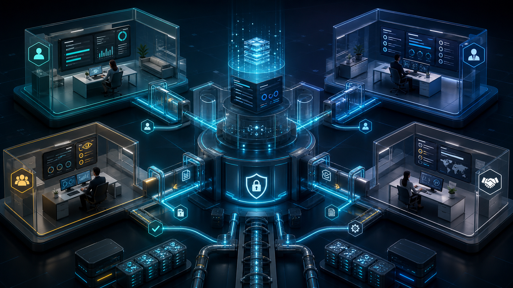 Custom portal development with secure role-based dashboards, workflows, and system integrations