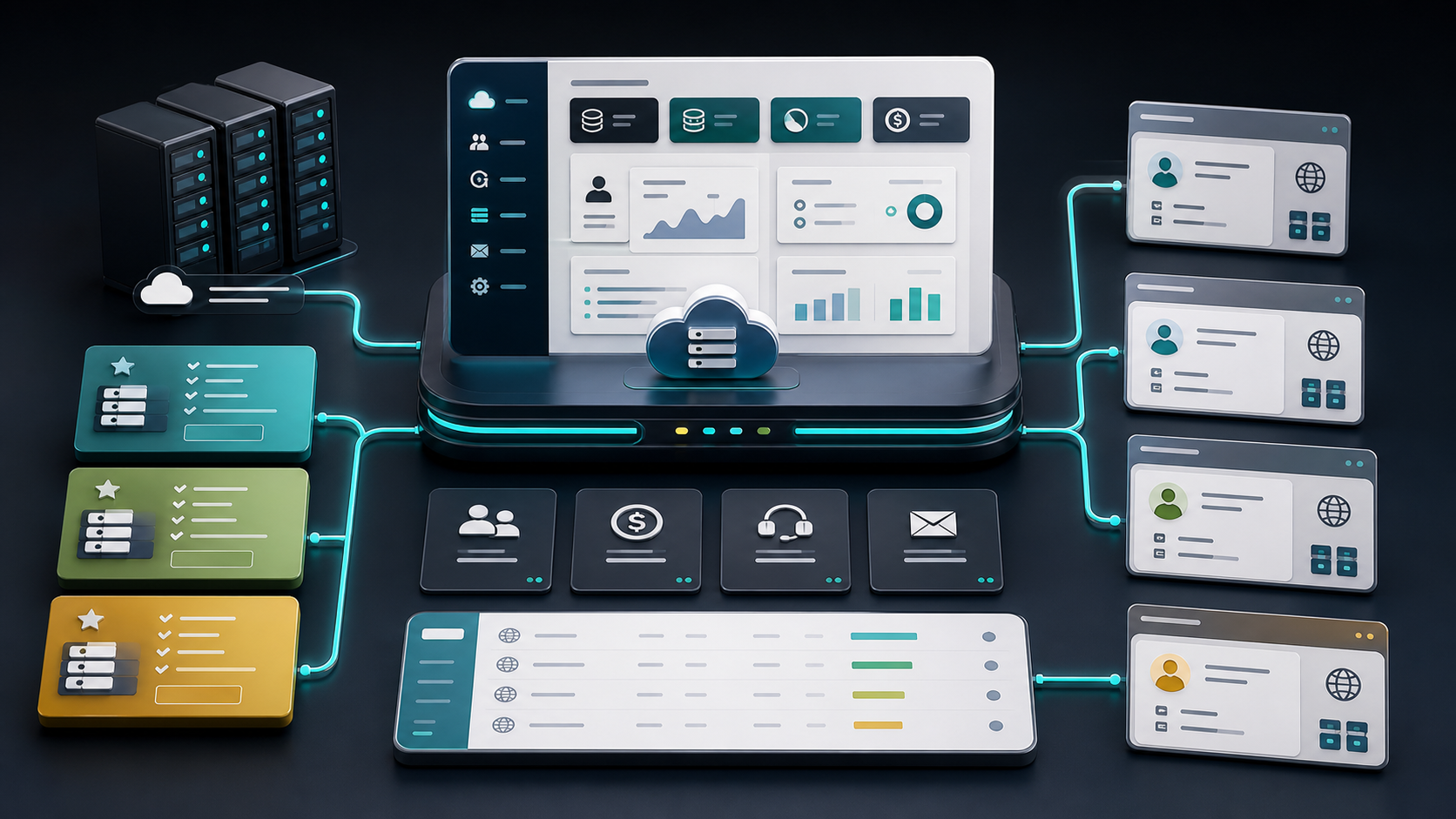 Reseller hosting platform with white-label client accounts, packages, billing, and control panels
